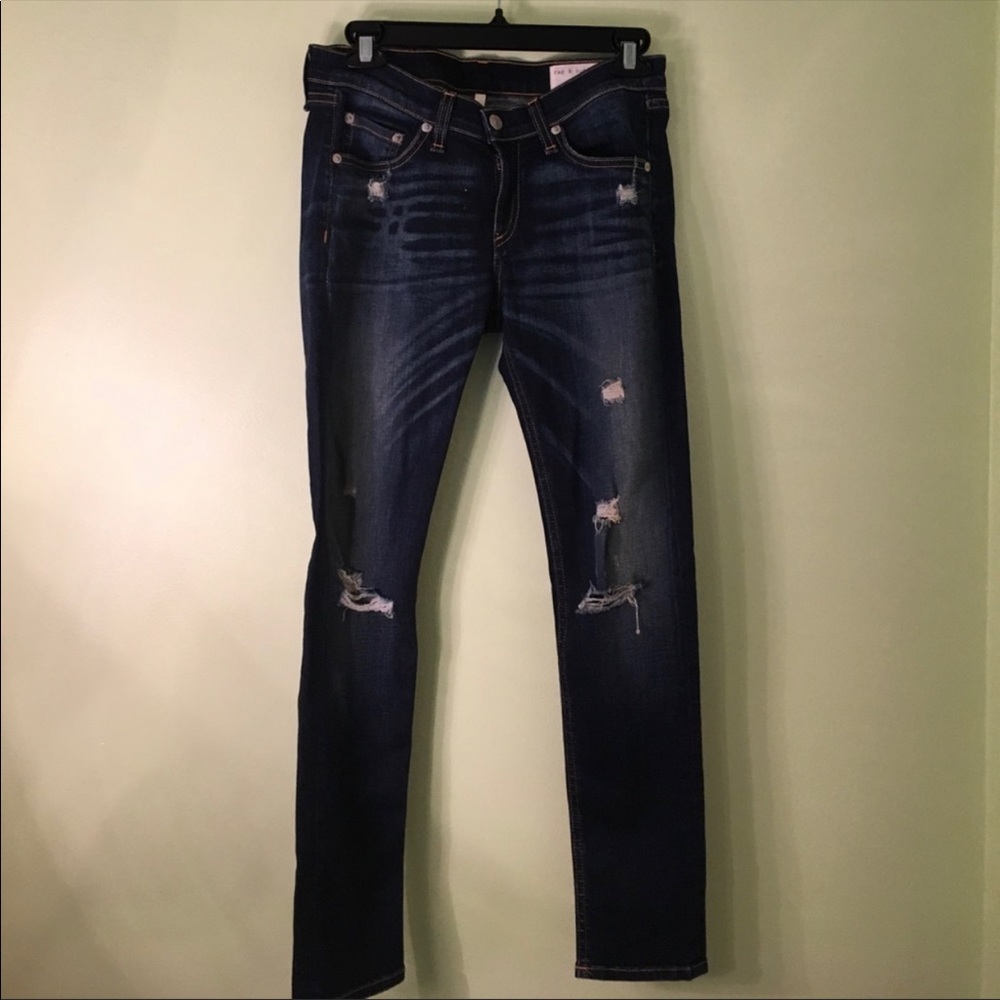 Rag and Bone DK shredded crop sz 27 waist